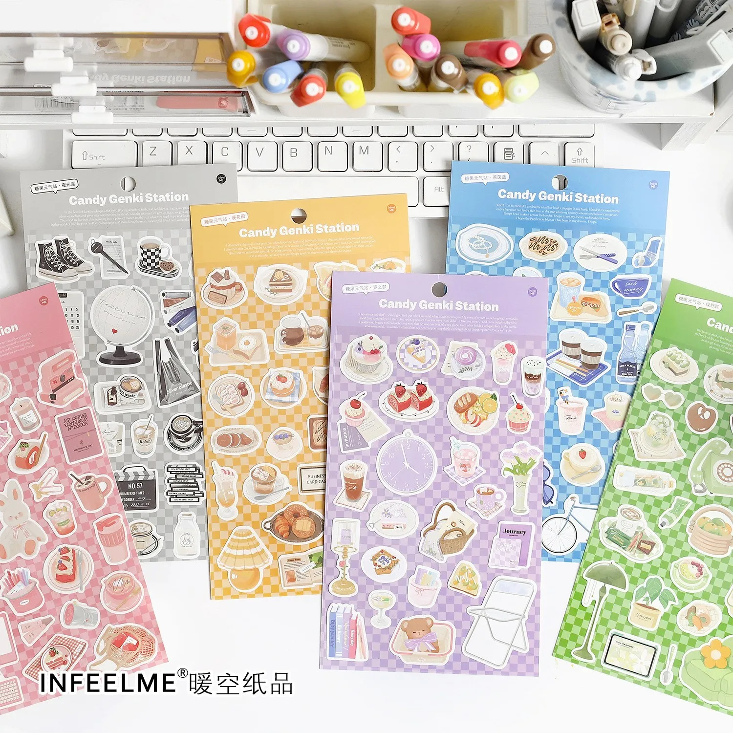 Small Mini Food Theme Stickers Cake Drink Home Display Decoration Notebook Planner Stickers For Scrapbooking Arts Crafts