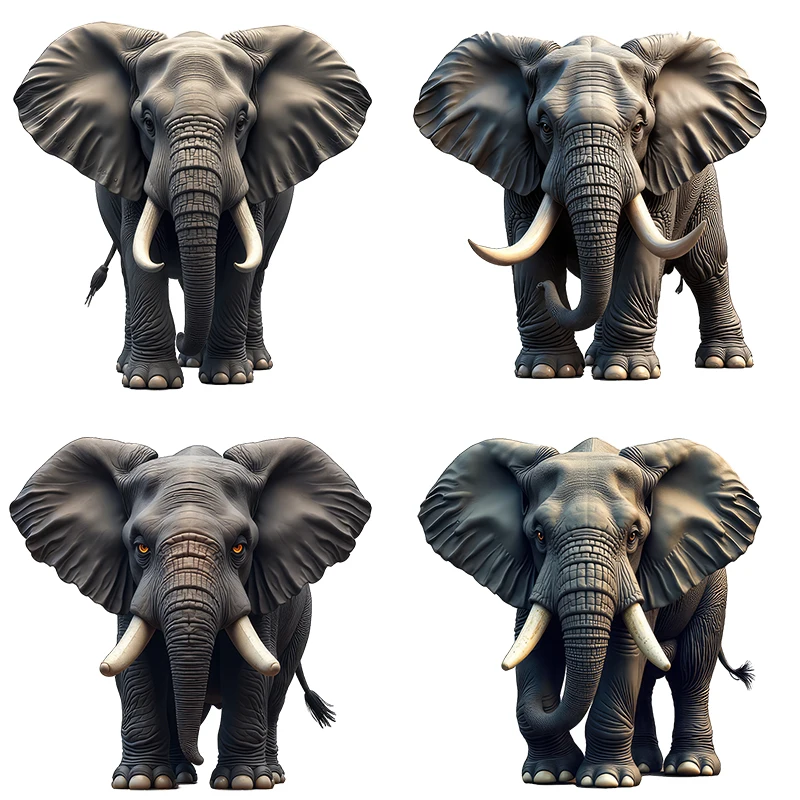 Three Ratels CG163 Grassland elephant animal wall stickers for home decoration computer decals luggage stickers