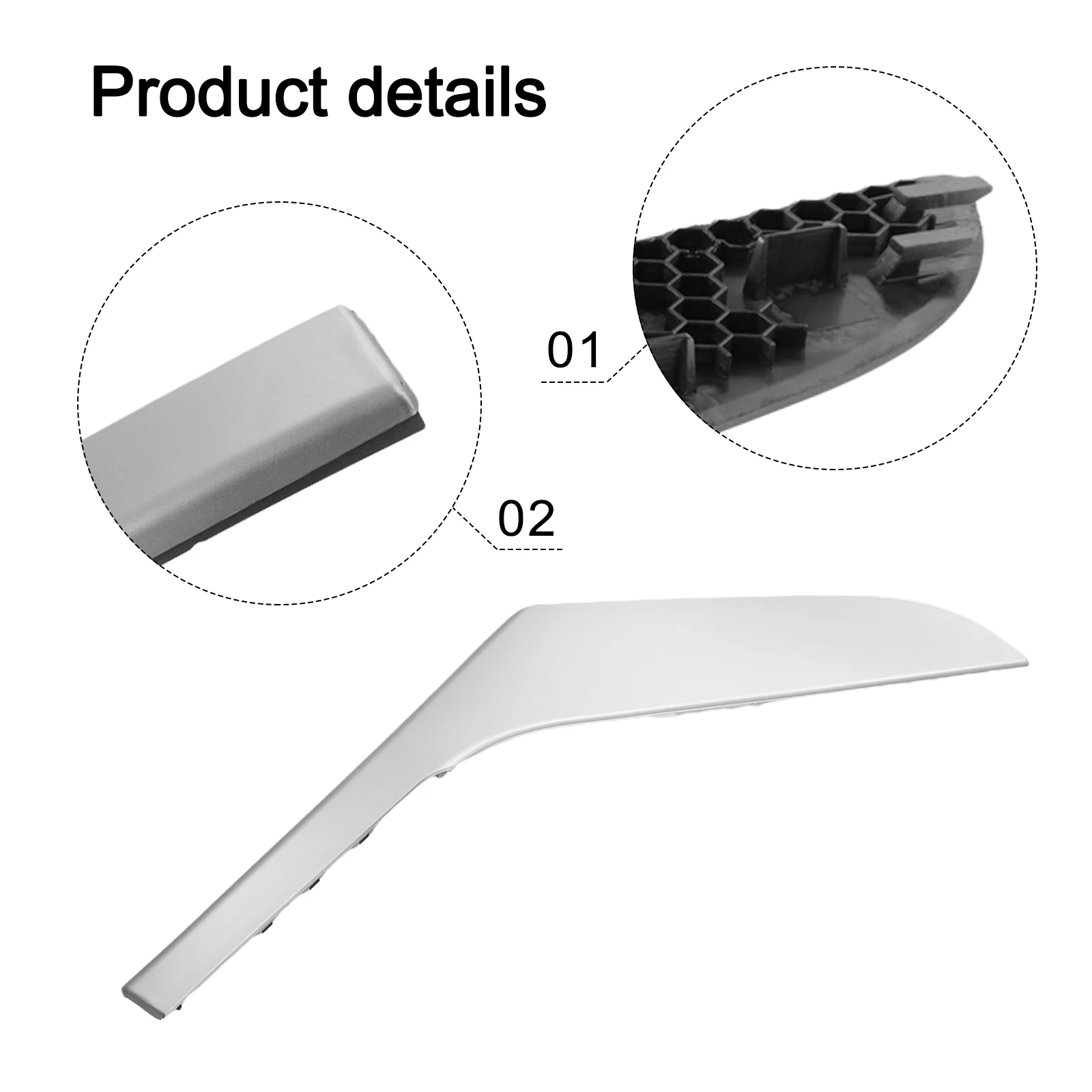 

43.5*9*1.8CM Car Door Handle Cover Non-Deformable Design OEM Number 5K4868039A Reliable Handle Cover Car Interior Upgrade