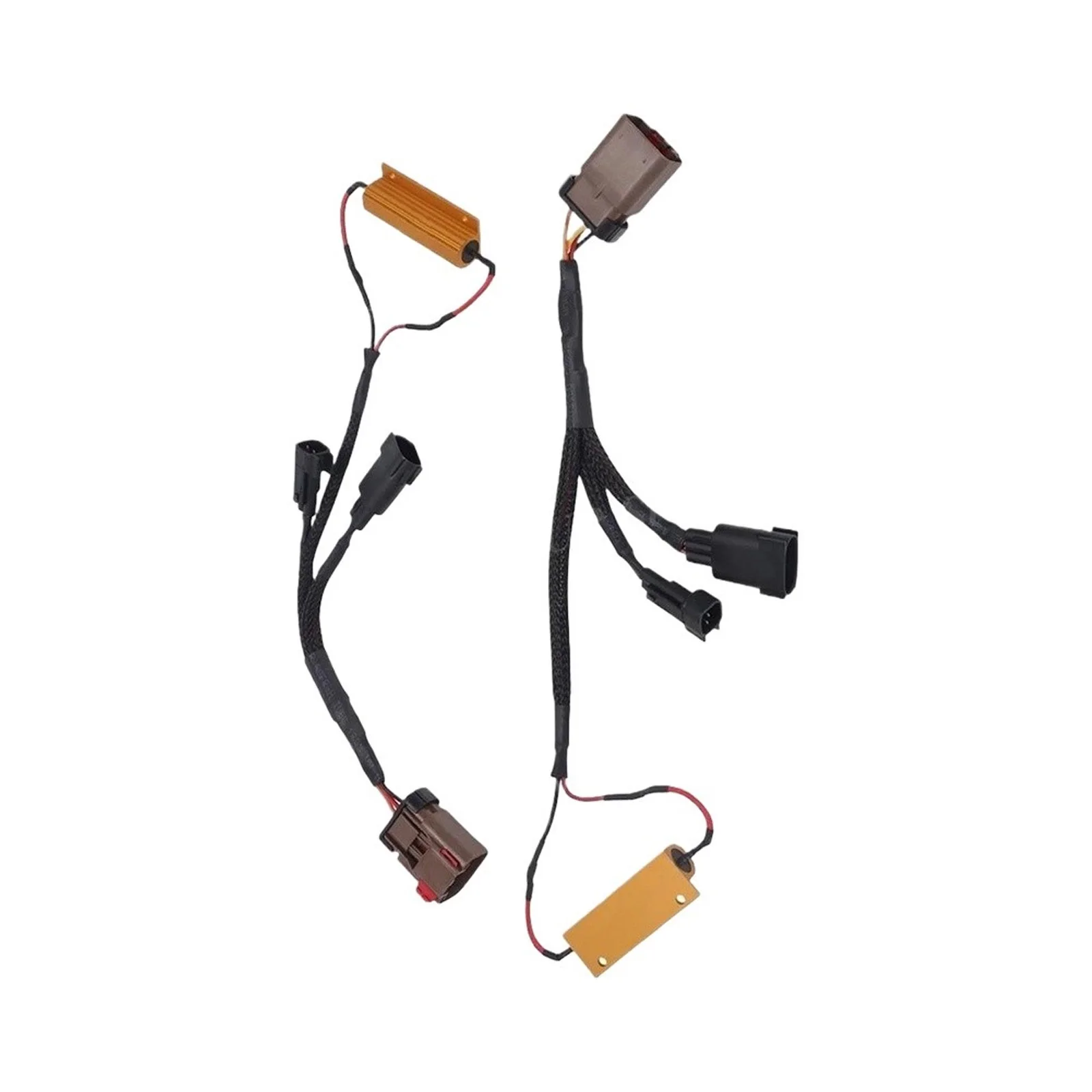 LED Headlight Conversion Harness With Load Resistor For Dodge For Ram 1500 2500 3500 Halogen To LED Taillight Adapter Wiring Kit