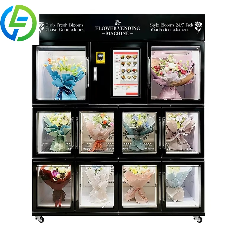Customize Brand Authorization Fashionable Design Self Service Machine for Station Flower Vending Machine