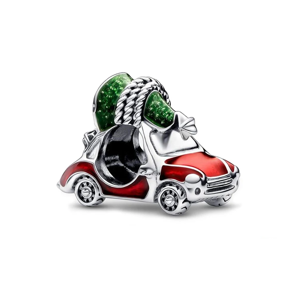 Festive Car & Christmas Tree Charm Silver Plated Fit Pandora Charms Silver 925 Original Bracelet for Jewelry Making