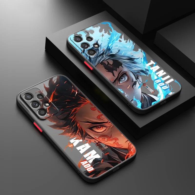 Kamado tanjiro Demon Slayer Phone Case For Samsung A22S A21S A14 A13 A12 A11 A05 A04E A03 A02 A01 Frosted Translucent Silicone