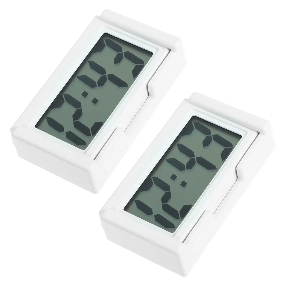 

2Pcs Car Dashboard Clock Portable Mini Quadrilateral Silent Digital Clock for Students Children Desk Electronic Car Interior