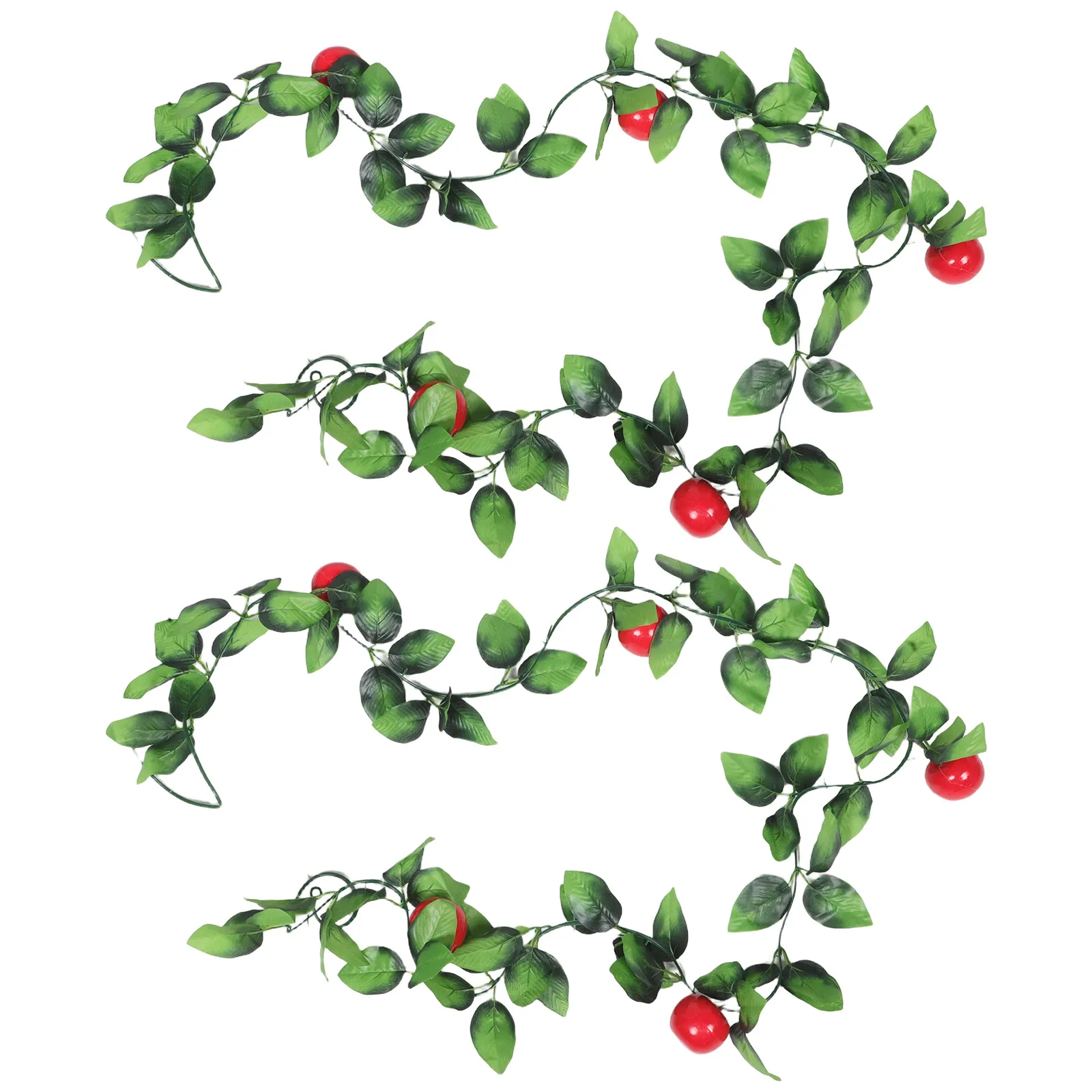 

2Pcs Artificial Fruit Vine Home Decoration Realistic Hanging Plants Indoor Balcony Fence Pipes Photography Props Fake