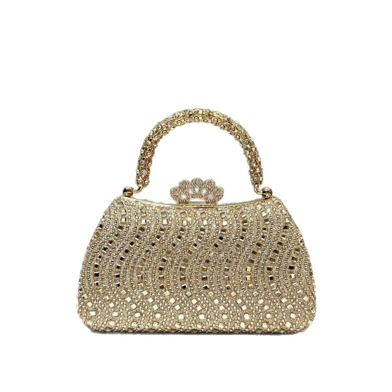 

2026 New Foreign Trade Cross-border Diamond-encrusted Dinner Banquet Bag Dress Wedding Banquet Messenger Bag Fashion Evening Bag