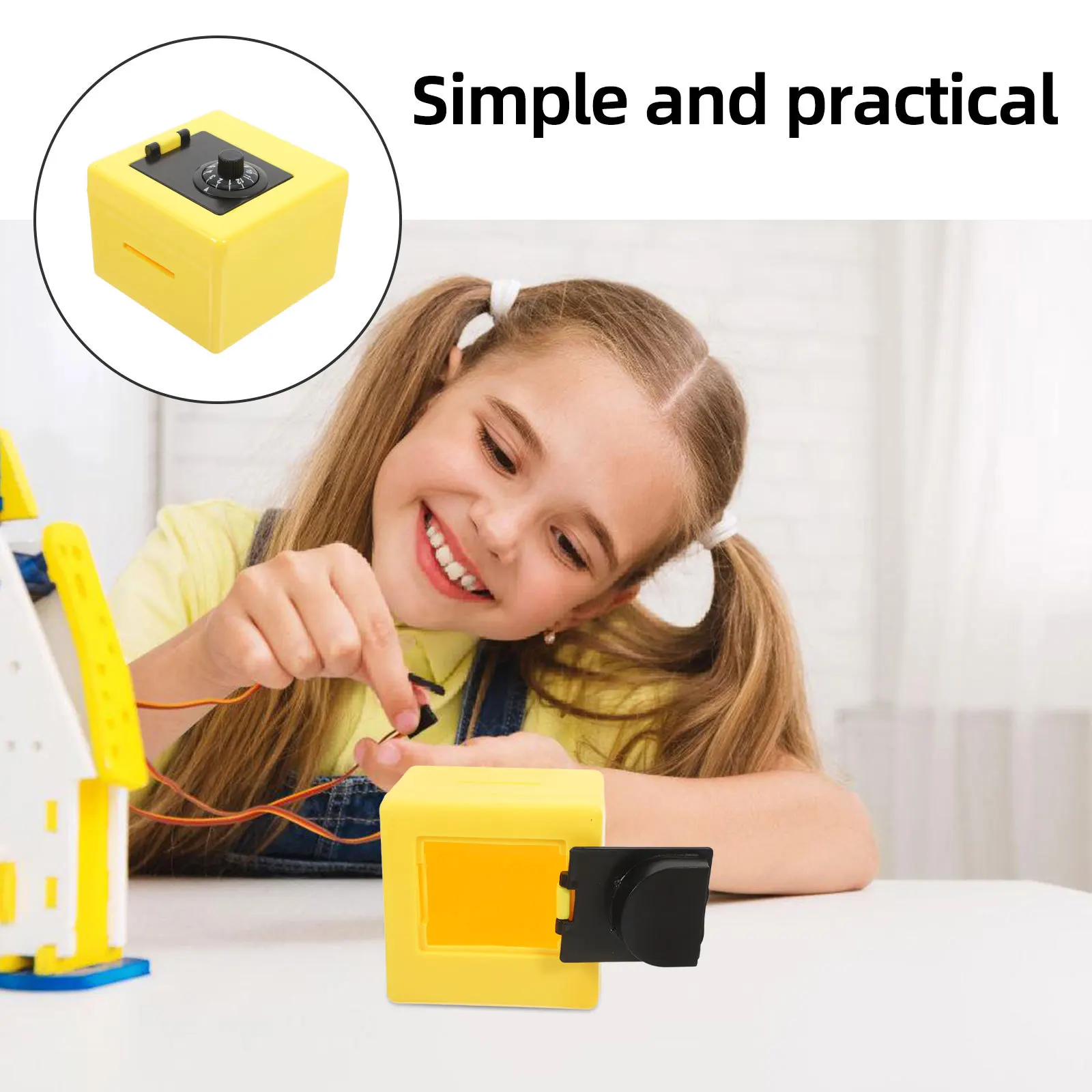 Mini salvadanaio sicuro per bambini - Banca portamonete con serratura con slot superiore, custodia per contanti per ragazzi e ragazze che salvono l'allenamento delle abitudini