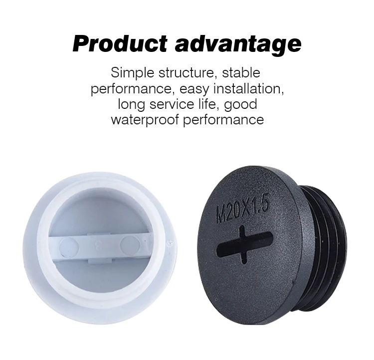 10 Stück schwarze kreuzförmige Kunststoffstopfen Nylon wasserdicht weiß M16 x 1,5 hochwertige Gewindelochstopfen M20 x 1,5 M22 x 1,5 M25 x 1,5 – Detail 4