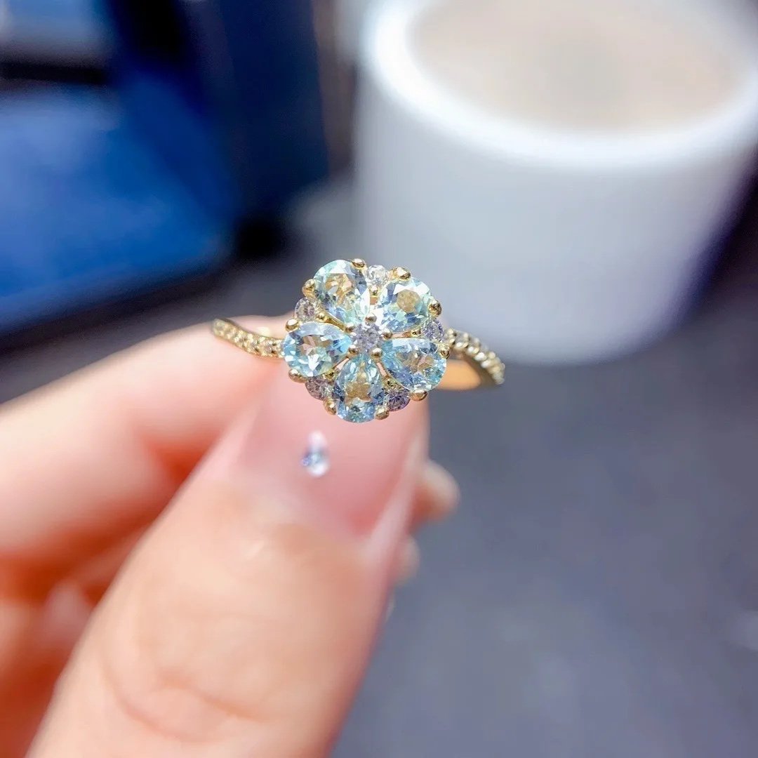 

Timeless Natural Topaz S925 Silver Ring Elegant Women Jewelry Chic Gift Created By A Fashion Designer