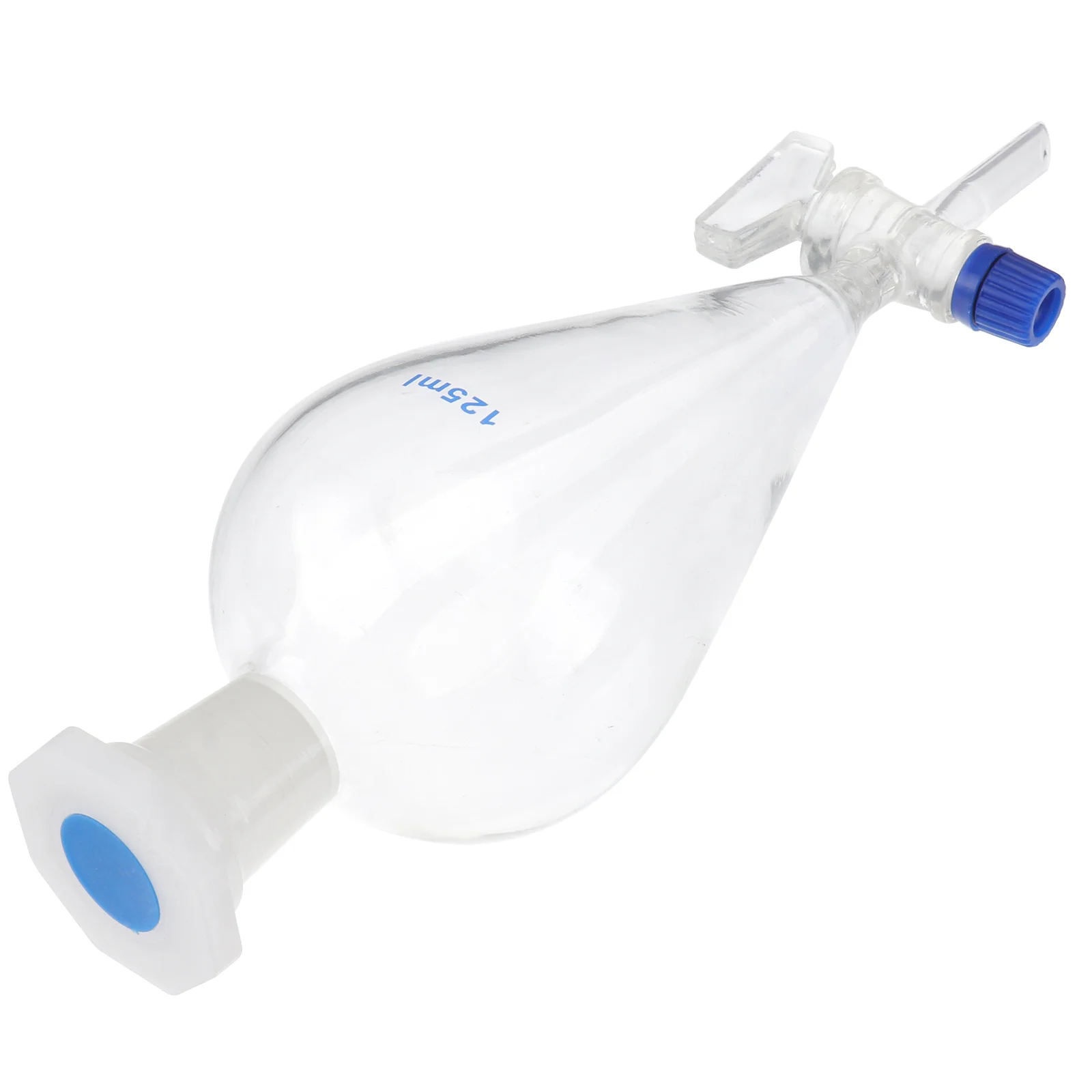 Imagem -02 - Pêra Vazamento Química Destilador Balão Funil de Vidro Borosilicato Separação Divisor em Forma de Pêra 125 ml em Forma de