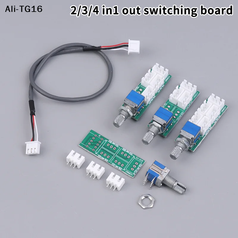 Audio Signal Switching Board With Two Three And Four Audio Sources Selecting AB And Comparing Two Three Four Input And One