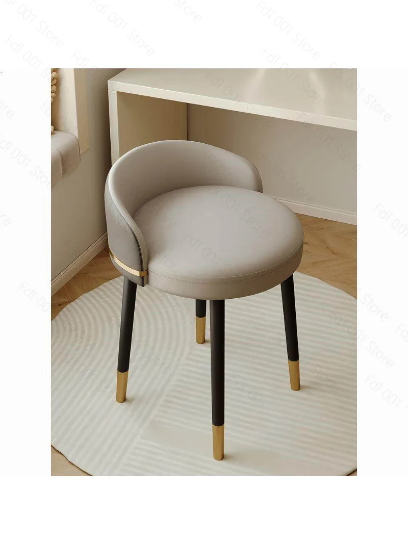 Internet celebrity manicure chair light luxury high-end cream style dresser chair backrest makeup stool girl bedroom