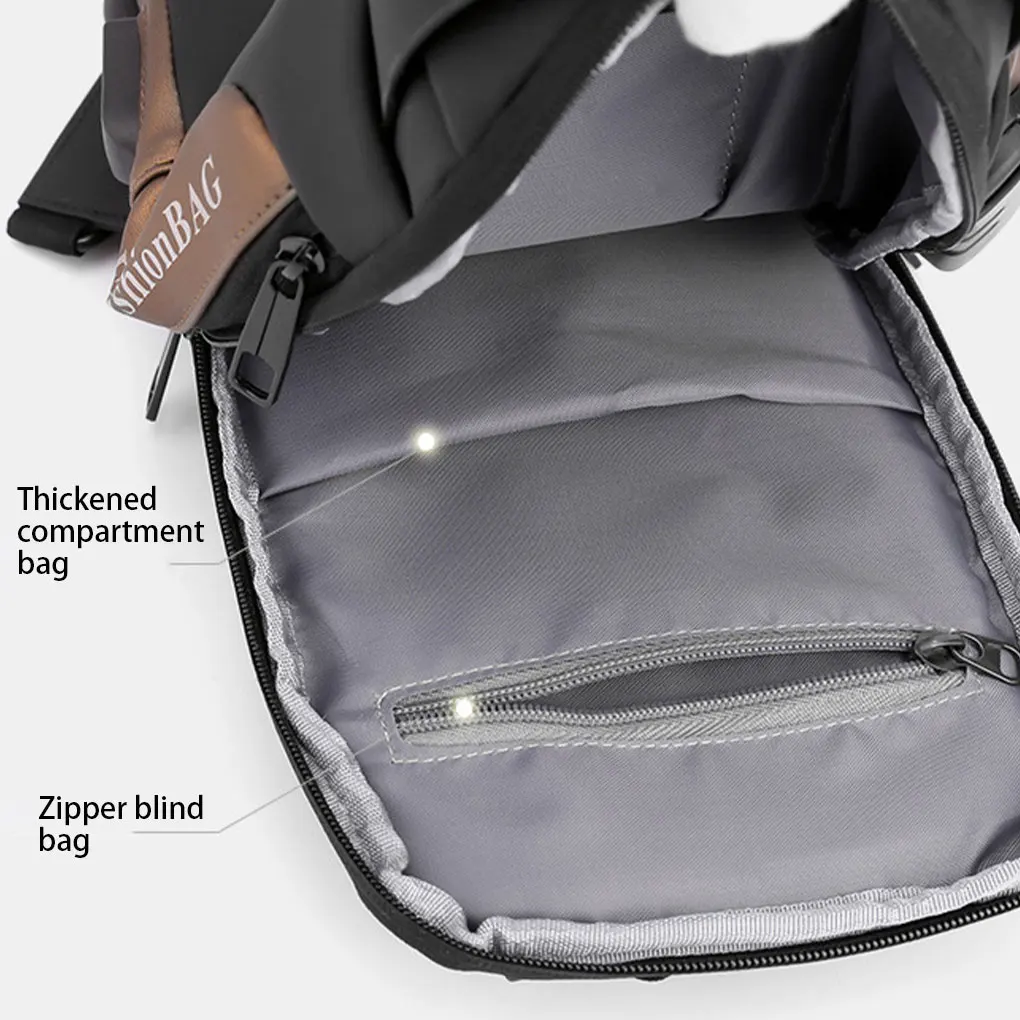 Breathable Shoulder Bag For Convenient Storage And Easy Carry When Going Out Waterproof And Durable Grey gold matching