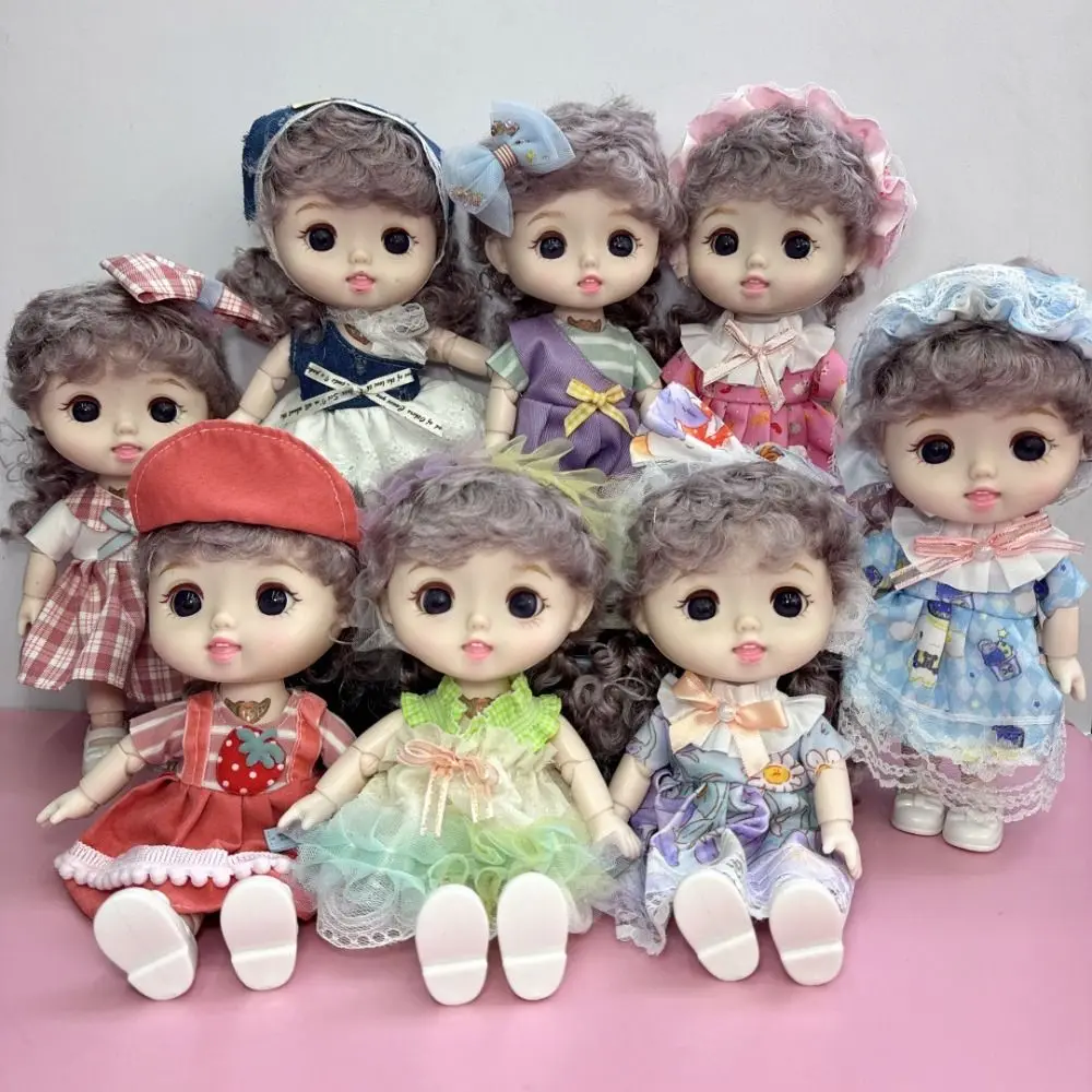 

Имитация подвижных суставов BJD кукла с одеждой, обувью, красочная мини-кукла для девочек, каваи, 20 см, подвижные суставы, мини-кукла для девочек