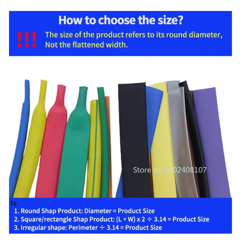 Heat Shrink Tubing Low Voltage Insulation 2:1 Shrink Ratio Heat Shrink Tubing Thickened Thermoplastic Tubing Dia 0.8- 25mm