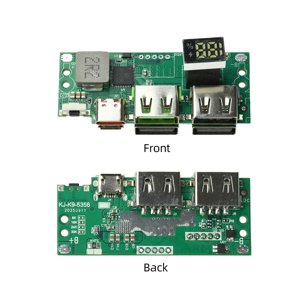 22.5W PD QC Digital Display Bidirectional Fast Charger Mobile Power Module Circuit DIY Motherboard 3.7V Type-c USB Interface