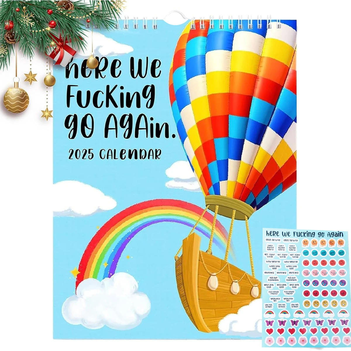 Here We Go Again 2025 Calendar, Calendar 2025 Planner, Hanging Month Hanging Calendar, Novelty Planning Wall Calendar Note Pads