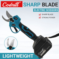 Codrill 40mm Brushless Electric Pruning Shears 2 Gears Cordless Rechargeable Fruit Tree Bonsai Pruning For Makita 18VBattery Pin