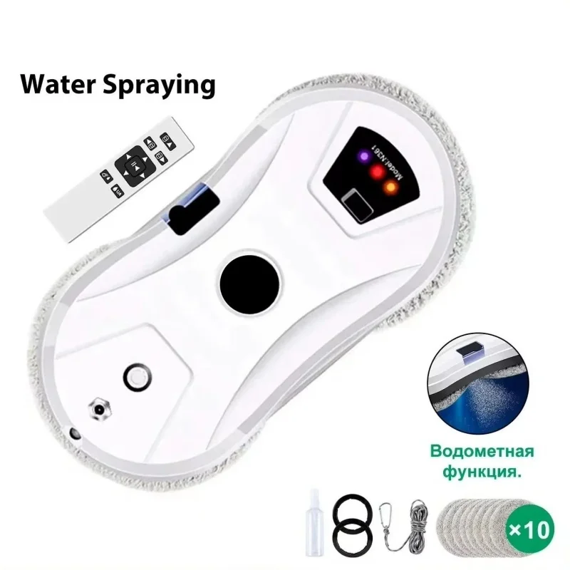 5600PA Ultraflacher Intelligenter Fensterputzroboter Automatische Wassersprühfunktion Elektrischer Glaswischer Fernbedienung Haushalts-Fensterreiniger Staubsauger