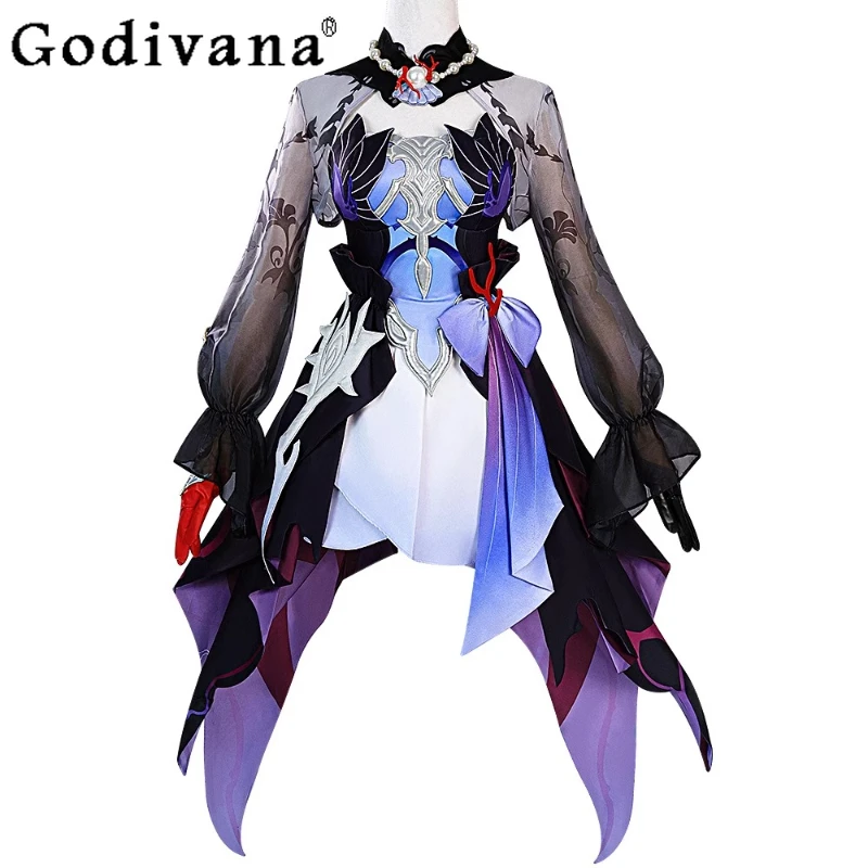 فستان تنكري من Game Honkai Star Rail Hysilens للنساء Helektra Hysilens أزياء تنكرية للسيدات فستان الهالوين