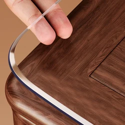 PVC transparent tablecloth with a thickness, heat-resistant, waterproof, and oil resistant dining table mat, 1pc
