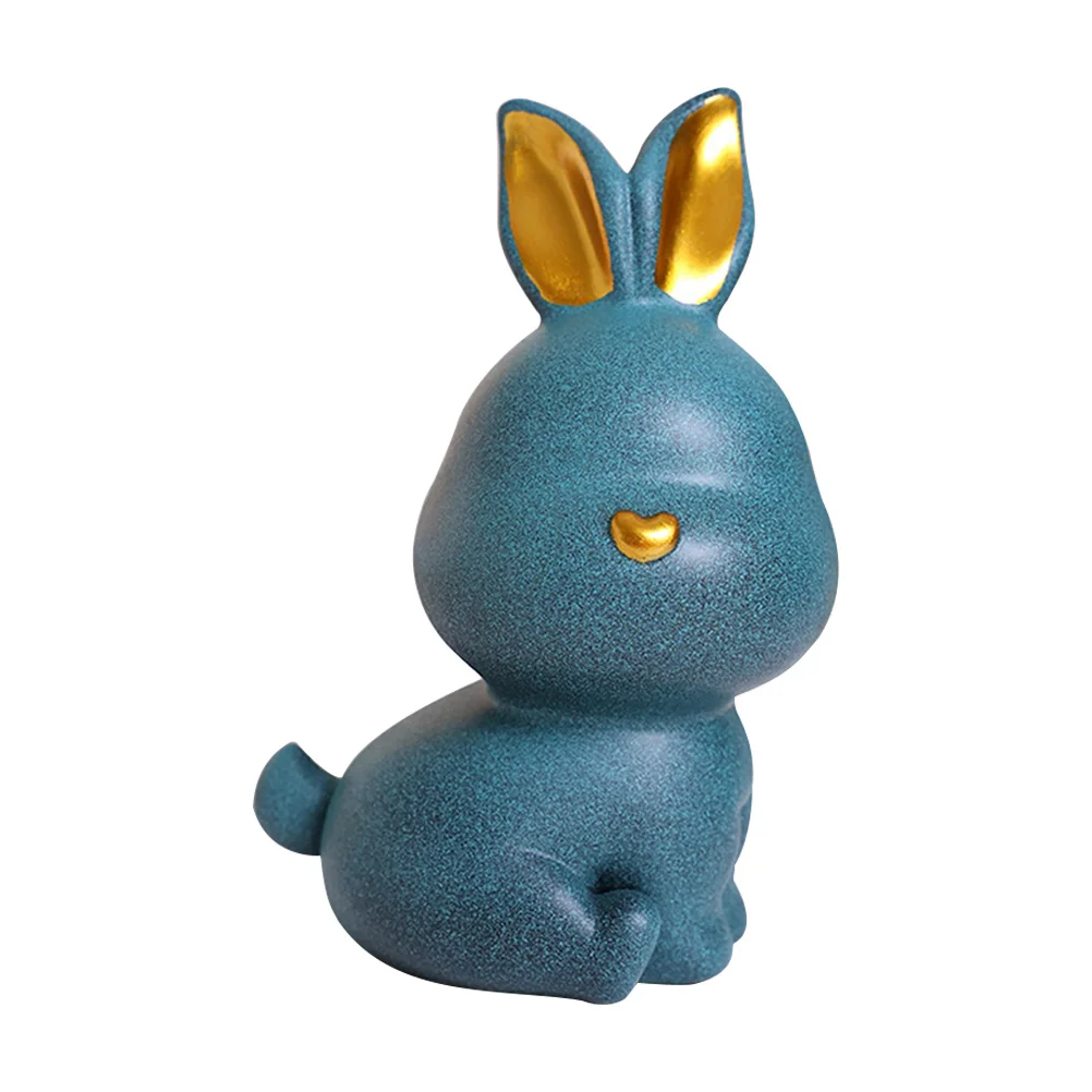 バニーラビット貯金箱丈夫な樹脂製マネージャー子供向け貯蓄習慣を教えるかわいい貯金箱デスクトップデコレーション