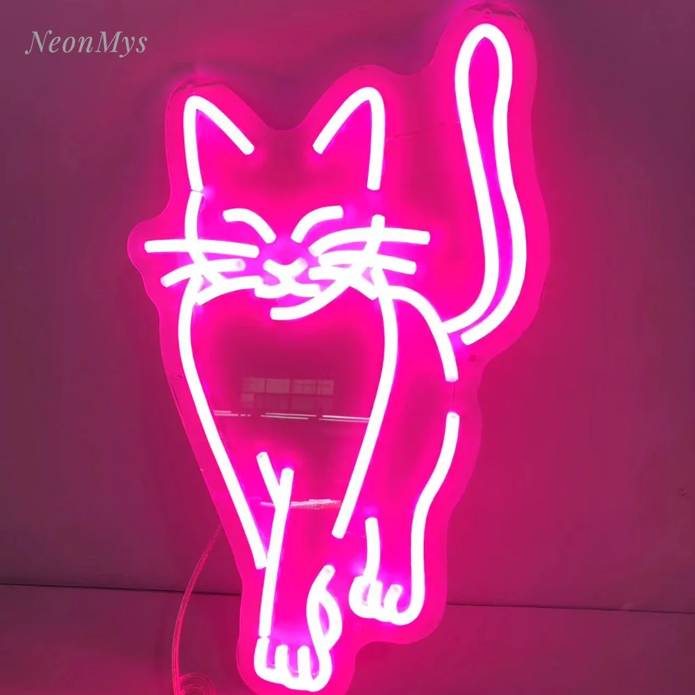 

Cute Cat LED Neon Light Sign Acrylic Neon Sign USB Dimmer Switch For Home Kids Bedroom Pet Shop Store Wall Art Decor Signs