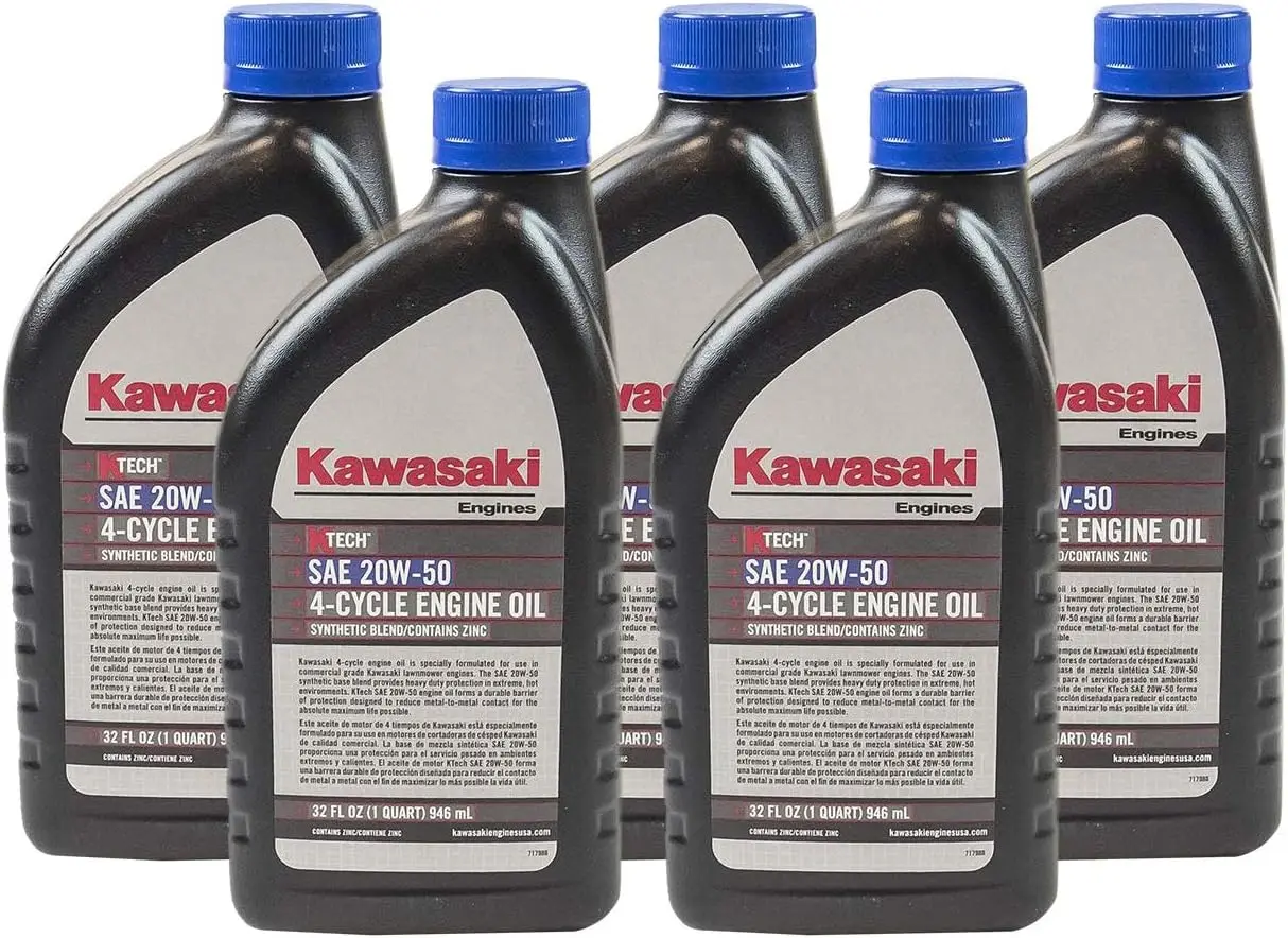 

5-Pack High-Performance SAE 20W-50 4-Cycle Engine Oil for Heavy-Duty Use, Ensures Optimal Protection