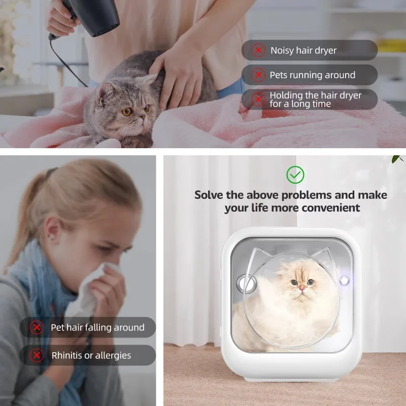 63L Smart Pet Dryer, 360° with Temperature Control