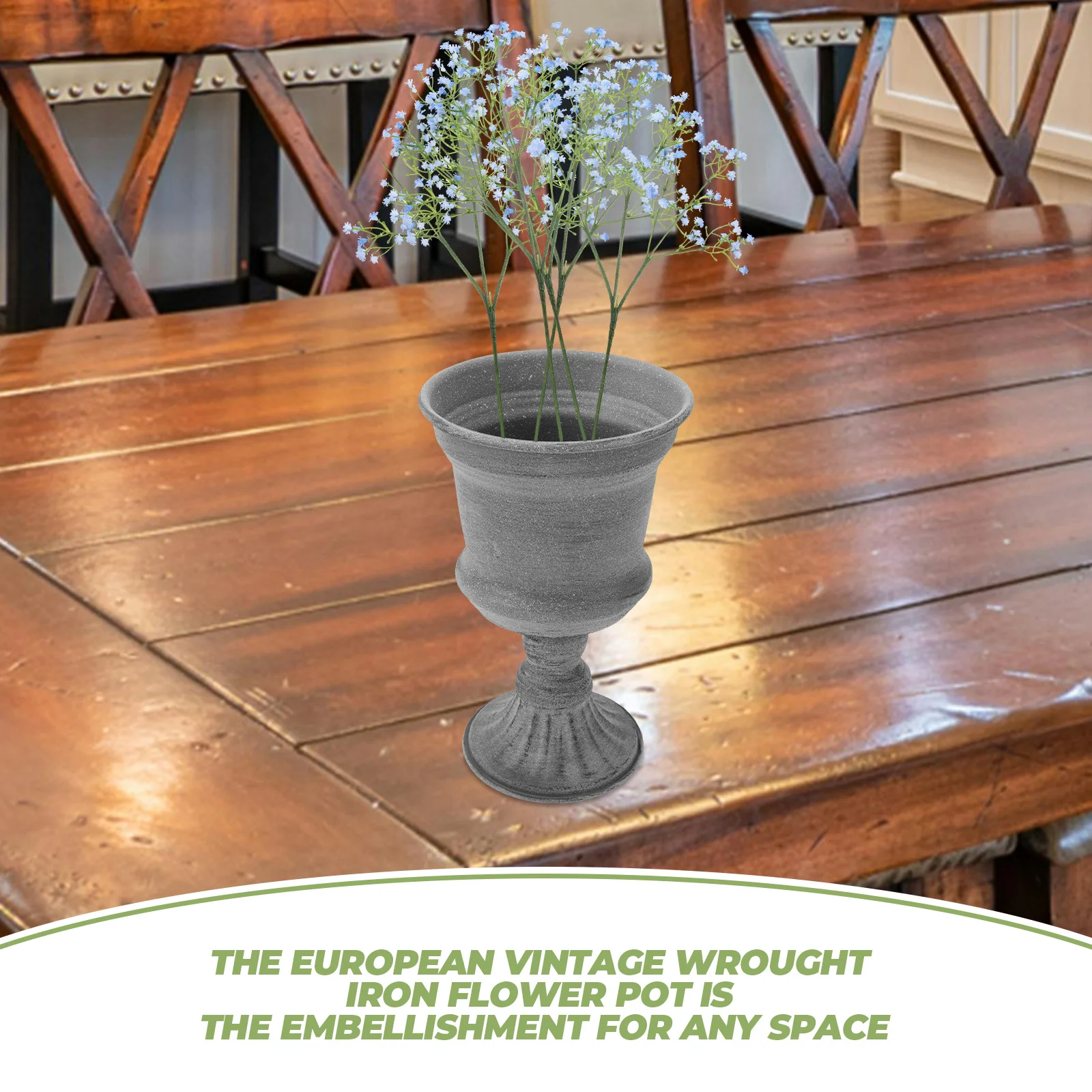 

Metal Flower Pot Tall Vintage Wrought Iron Planter For Home Decor Succulents Indoor Outdoor European Roman Urn Container Wedding
