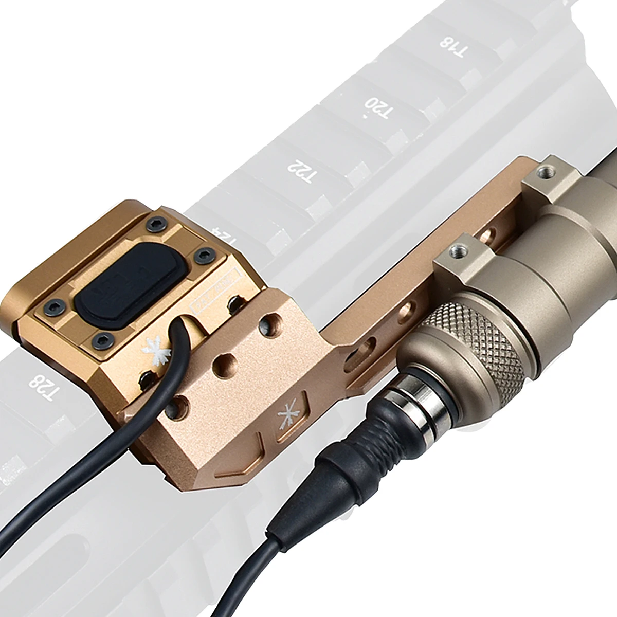 Fotografia 4: Lanterna Tática Surefire M300C M600B com Suporte Offset UNITY para M300B M600C e Interruptor Integrado