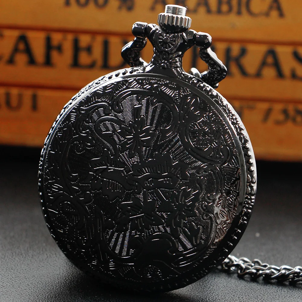 Relógio de bolso Steampunk para meninos e meninas, relógio de quartzo, pingente adorável, streetwear de caveira vintage, punk, colar