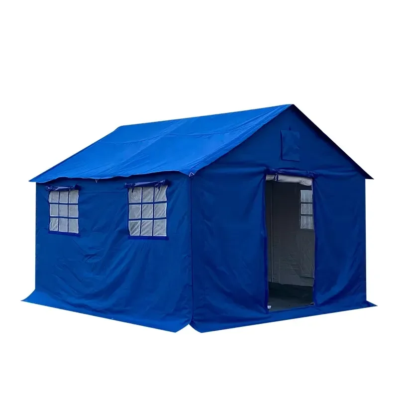 Four Seasons Waterproof Square Tent Canvas & Oxford Cloth with Nylon Fabric for Camping and Disaster Relief