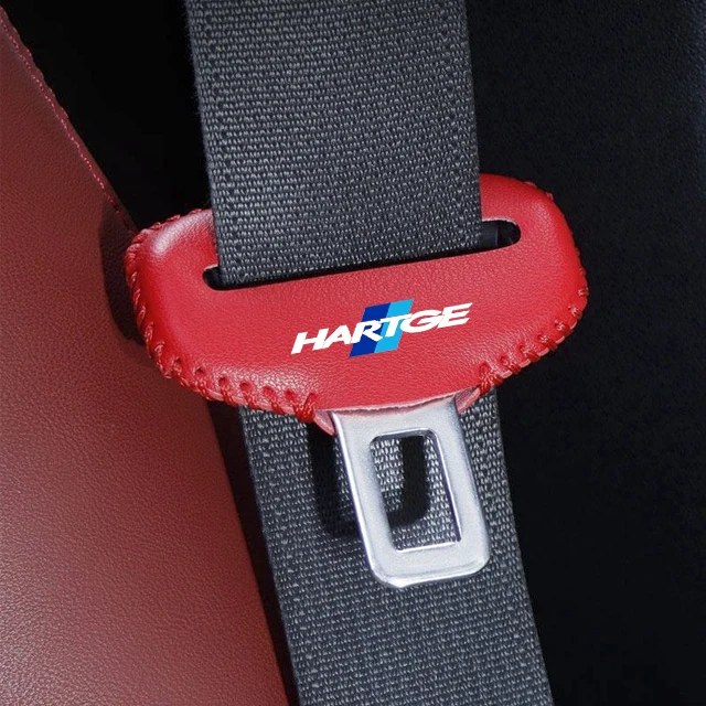 2pcs Car Seat Belt Buckle Cover Leather Protector Anti-collision Case For Hartge bmw e36 e46 compact z3 z4 e89 g29 x5 x7