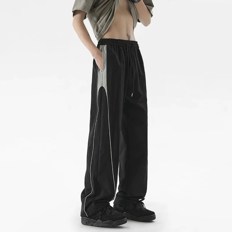 OR FL Autumn Thin Style Stripes Casual Pants Trendy Brand Sports Windbreaker Pants Design Sense American style Slacks Trousers