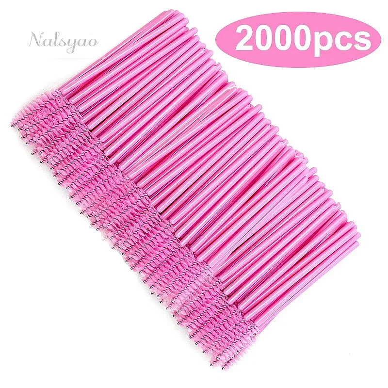 50/1000/2000pcs Spoolie Brushes Mascara Wands Eyelash Brush Applicator Makeup Tools Eyebrow Lash Cleaning Disposable Spoolies
