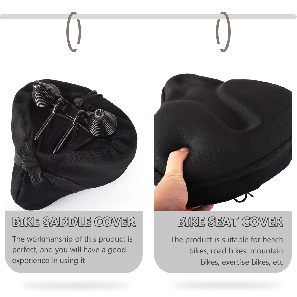 

Cycling Saddle Protector Breathable Non Slip Waterproof Layer Comfortable Ergonomic Design for All Bikes Black