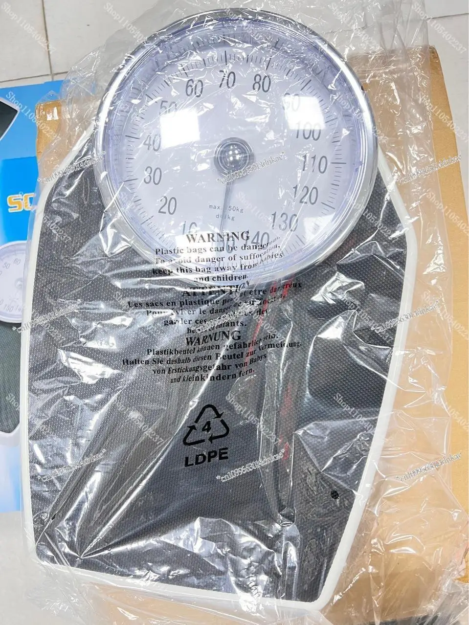 Black 47 * 35 * 11cm Large Dial Mechanical Pointer Human Body Scale 150kg Accurate Durable Spring Weight Custom