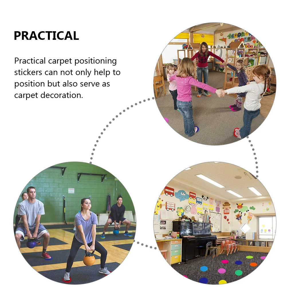 

50Pcs Floor Spots Carpet Markers Nylon Reusable Classroom Kindergarten Preschool Indoor Outdoor Seating Game Supplies
