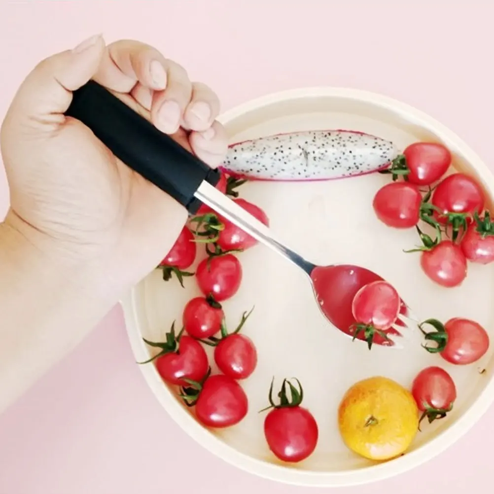 سبورك متكيف لكبار السن مع مقبض غير قابل للانزلاق، قوي وخفيف الوزن وسهل الإمساك لكبار السن المعاقين، مقاوم للارتجاع من الفولاذ المقاوم للصدأ