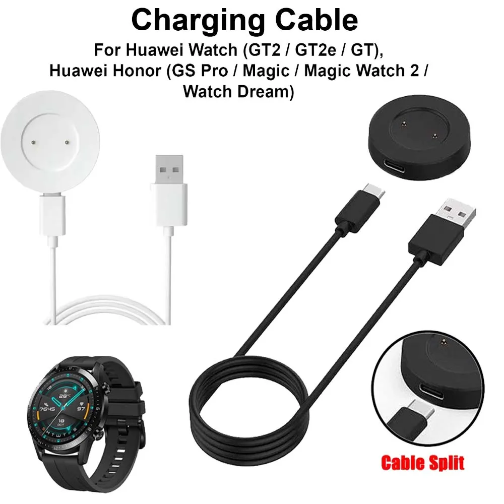 For Huawei Watch GT 2e/GT 2 (42mm/46mm)/Watch GT,Honor Magic/GS Pro Charging Cable - USB- Smartwatch Charger Dock with Connector