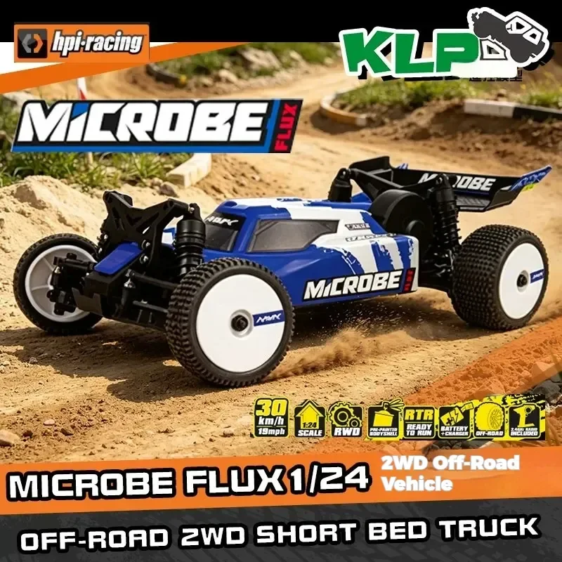 Hpi Racing Maverick 1/ 24 Microbe Flux Brushless 2Wd Electric Rc Off Road Buggy Aluminum Chassis High Grip Rubber Tires
