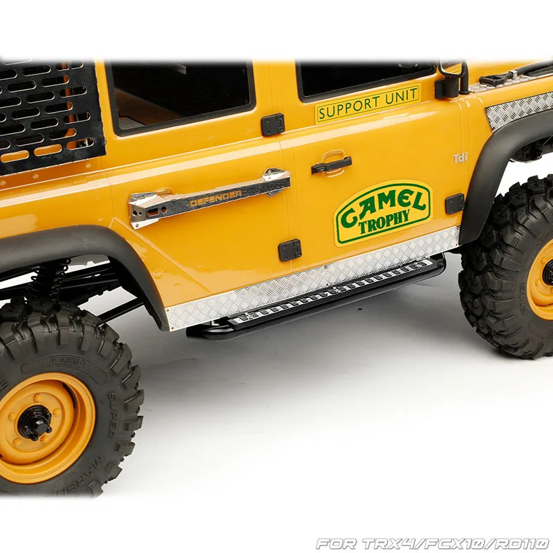 Retro Metal Side Pedal Modification for 1/10 RC Crawler Car Traxxas TRX4 FCX10 RD110 Applicable To 313mm/324mm Wheelbase Parts