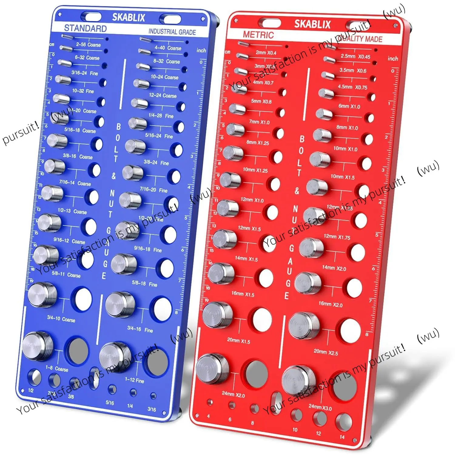 Screw Nut and Bolt Thread Checker, Screw Measurement Gauge