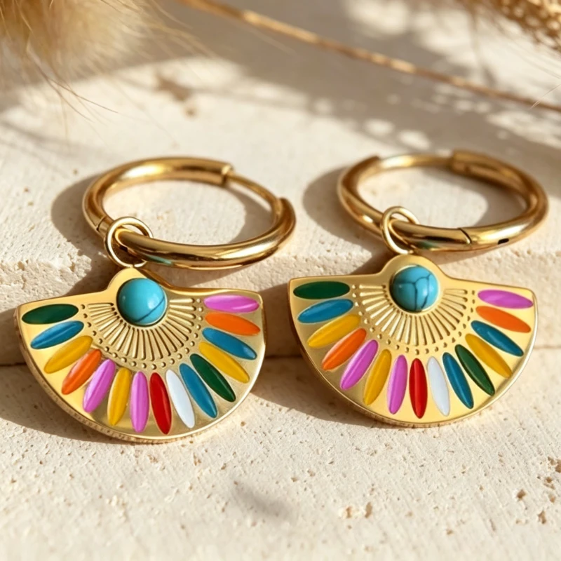 Ethnic Chic Fashion - Brincos Pendentes Elegantes e Chiques com