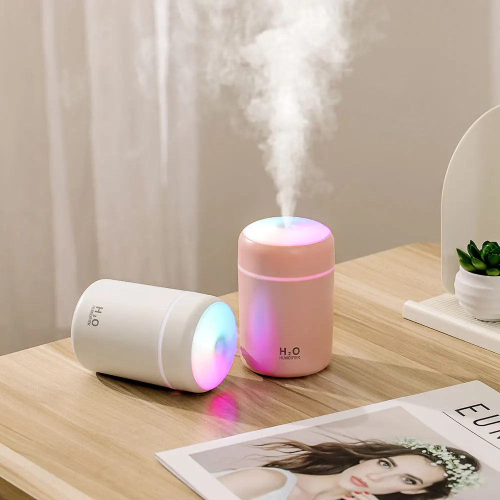 2025 Colorful Air Humidifier Colorful Car Mounted Household Humidifier Cup Dormitory Portable Mini Humidifier Spray image 2