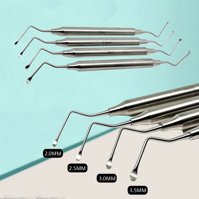 

4pcs High Quality Gracey Curette Dental Kit - Professional Stainless Steel Periodontal Scalers for Dental Teeth Cleaning