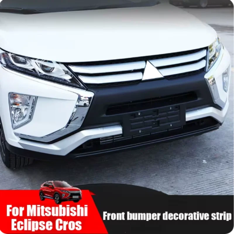 For Mitsubishi Eclipse Cross  2018 -2021Front bumper decorative strip anti-collision and anti friction decorative bright strip