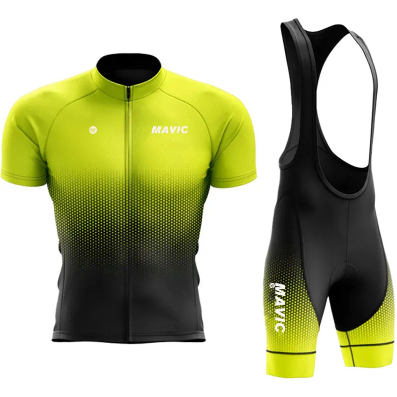 RX MAVIC-Breathable Cycling Set for Men, Short Sleeve, Road Bicycle Set, Team Training, Summer Sweatwicking Suit, New