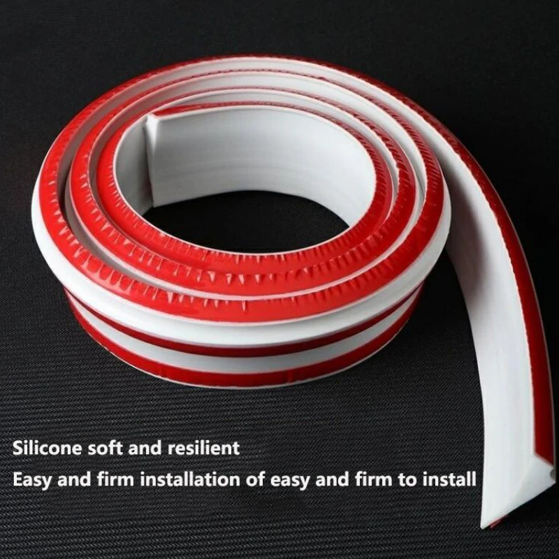 Silicone Water Stopper Strip Bathroom Shower Anti Flood Barrier Self-adhesive Seal Tape for Countertop Gap Wall Corner Protector